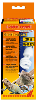 Лампа компактная sera reptil desert compact UV-B 10% 20 Вт